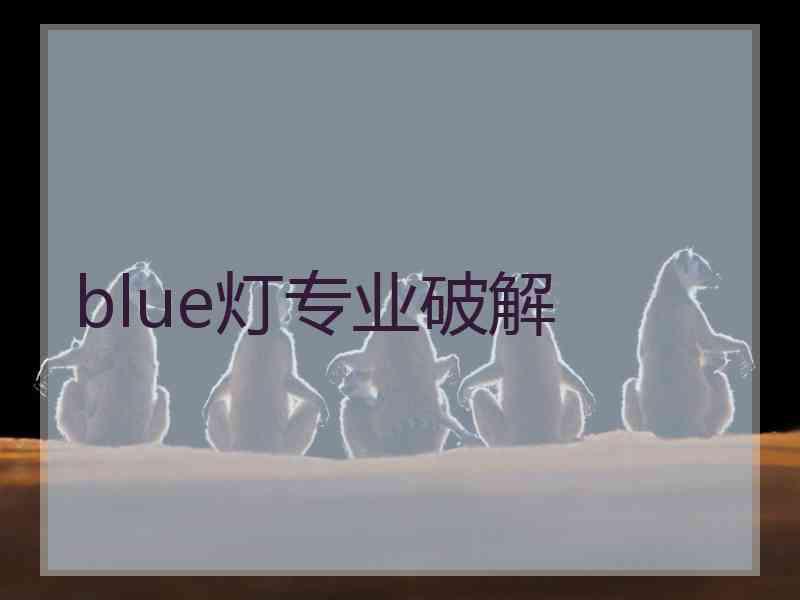 blue灯专业破解