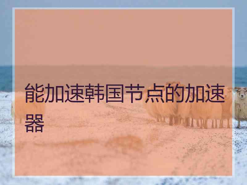 能加速韩国节点的加速器