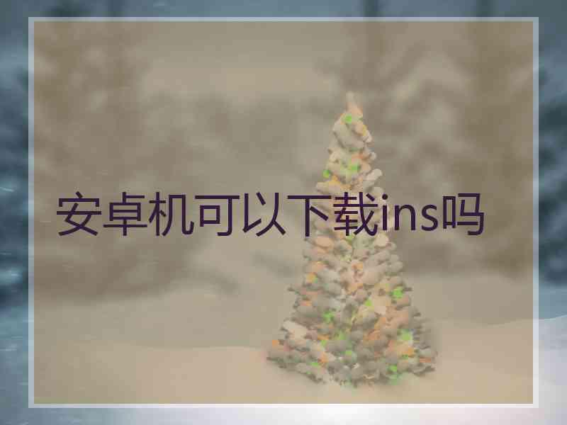 安卓机可以下载ins吗