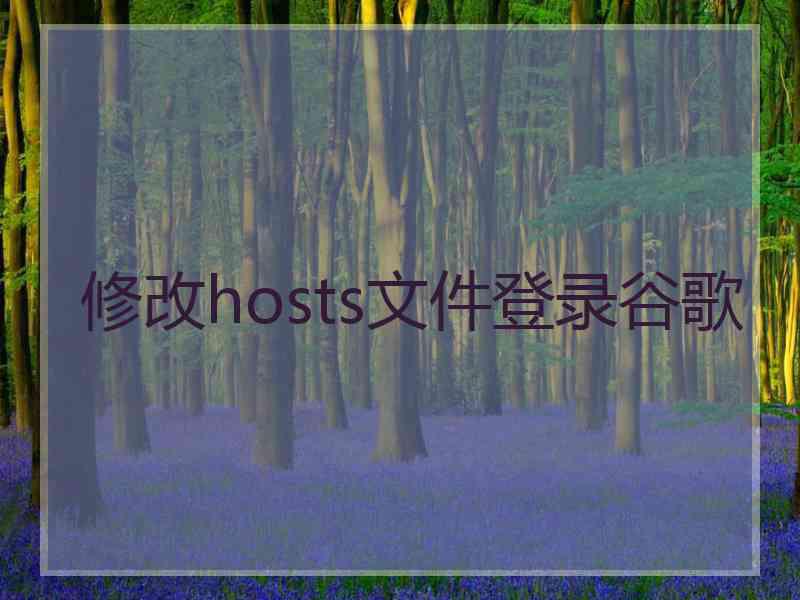 修改hosts文件登录谷歌