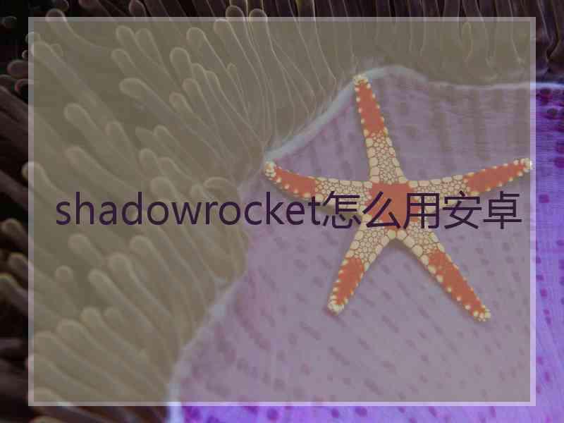 shadowrocket怎么用安卓