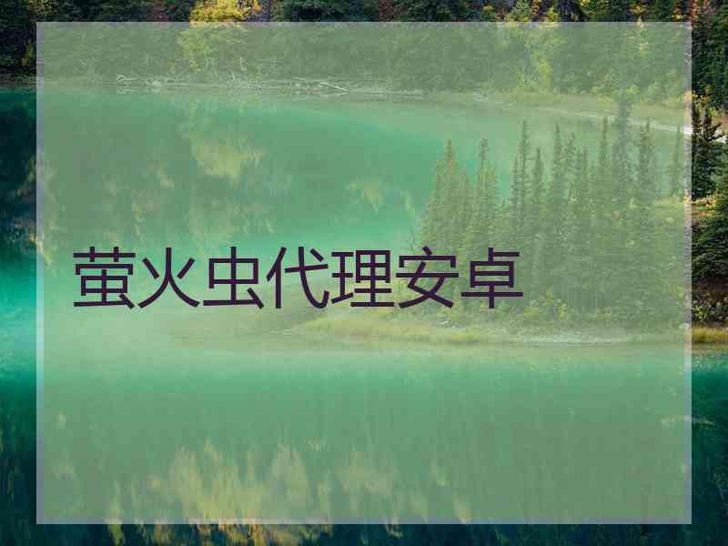 萤火虫代理安卓