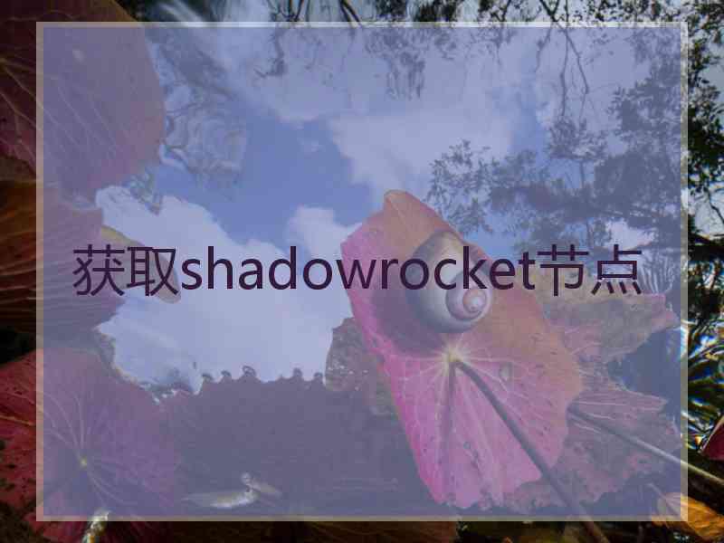 获取shadowrocket节点