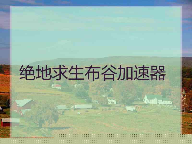 绝地求生布谷加速器
