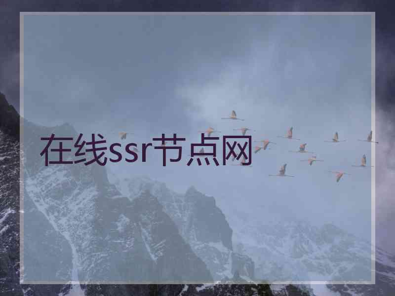 在线ssr节点网