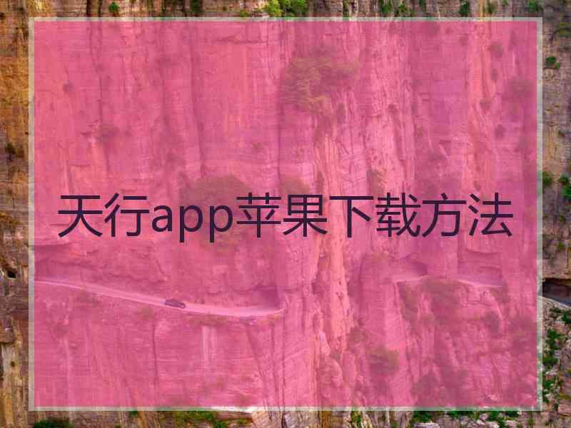 天行app苹果下载方法