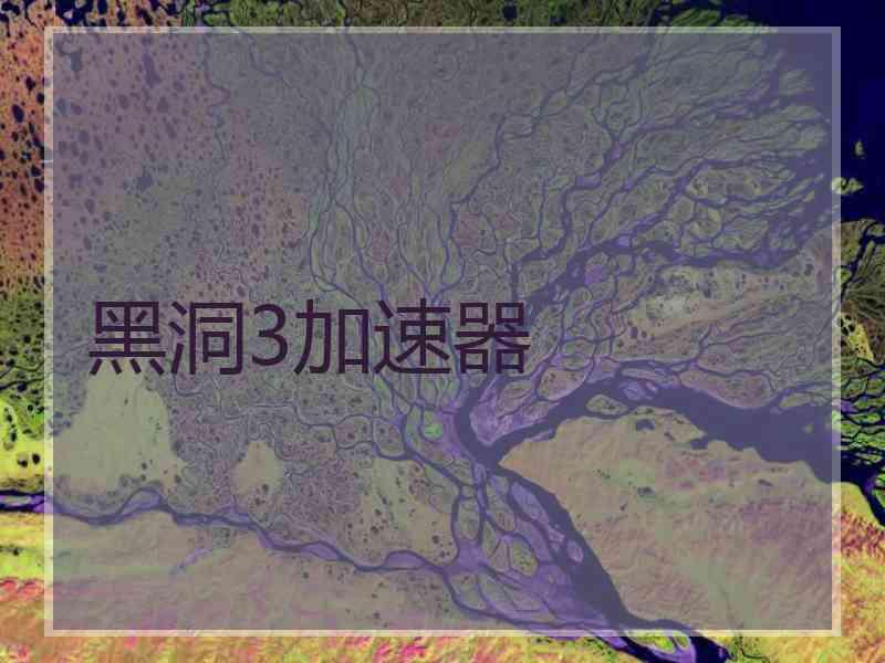 黑洞3加速器