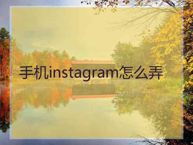 手机instagram怎么弄