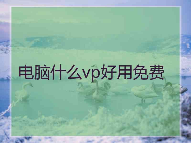 电脑什么vp好用免费
