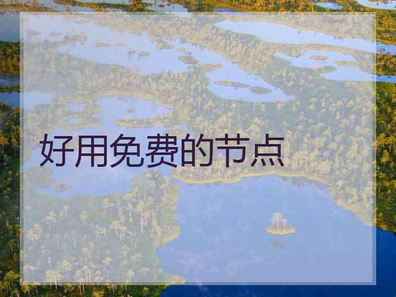 好用免费的节点