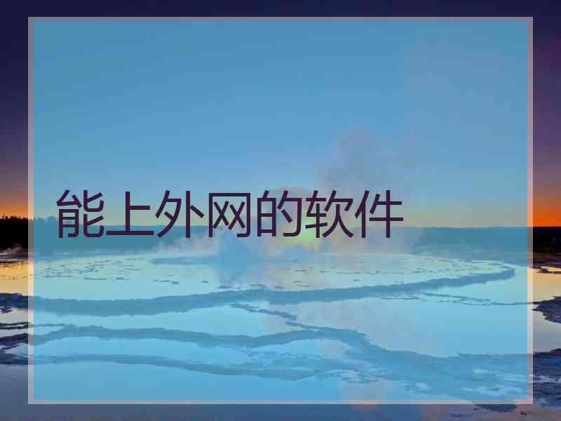 能上外网的软件