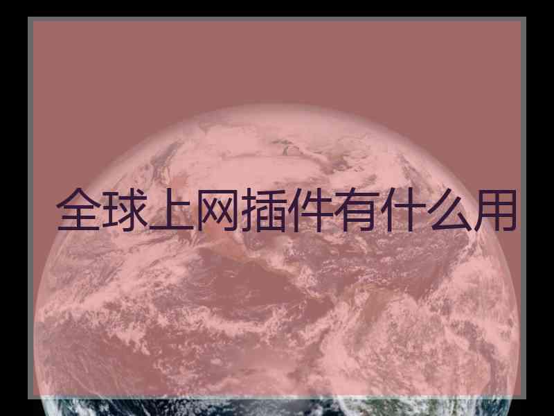 全球上网插件有什么用
