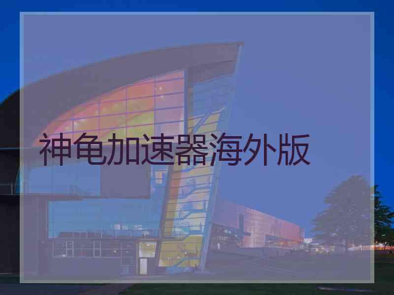 神龟加速器海外版