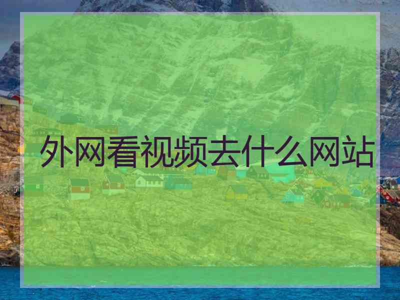 外网看视频去什么网站