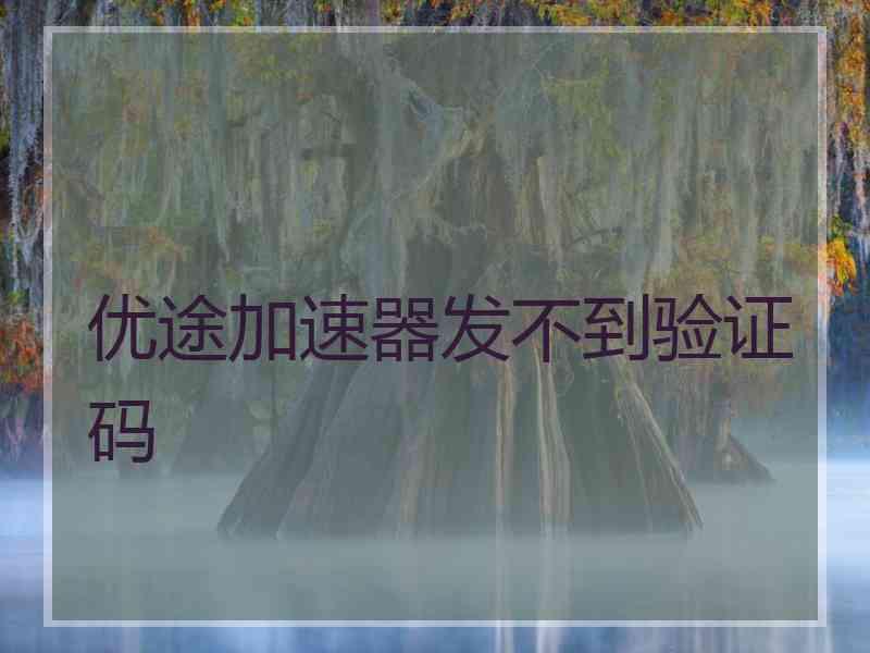 优途加速器发不到验证码